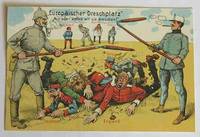 J. Förderer (Würzburg), Propagandapostkarte: "Europäischer Dreschplatz", 1914 - 1918, Druck nach Grafik, Salzburg Privatbesitz