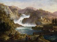 Anton Reiffenstuhl (1786-1848), Lender Wasserfall, Öl auf Leinwand, um 1830