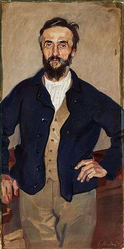 Ferdinand Andri, Porträt Anton Aicher, 1910–1915, Salzburger Marionettentheater