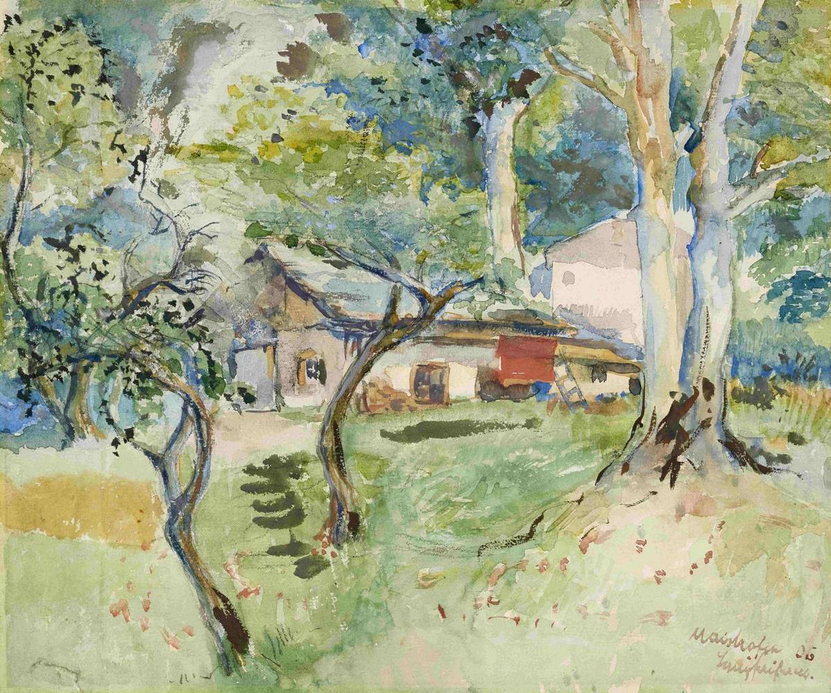 Anton Faistauer (1887–1930), Garten in Maishofen, 1906, Aquarell, Gouache, © Salzburg Museum