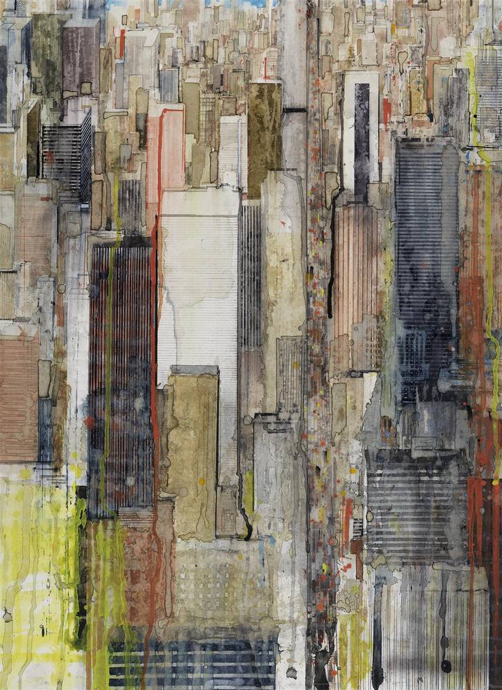 New York, Midtown II, Gottfried Salzmann (*1943), 1995, Material / Technik: Aquarell, Salzburg Museum, Inv.-Nr. 1136-2003
