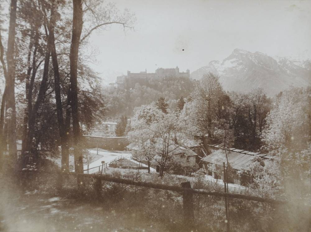 Festung Hohensalzburg vom Kapuzinerberg, Fotoabzug auf Papier, © Salzburg Museum