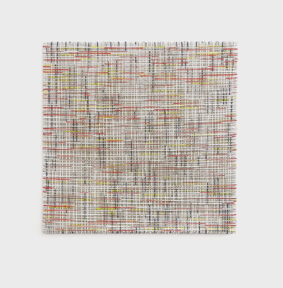 Christian Ecker, Die Zukunft kommt sowieso, 2017, Kabel, Seil, Acryl, Leinwand. Foto: Galerie Trapp, Ankauf bei Galerie Trapp, Bruckner & Kanz Kunsthandel OG, Salzburg, http://www.christian-ecker.com/