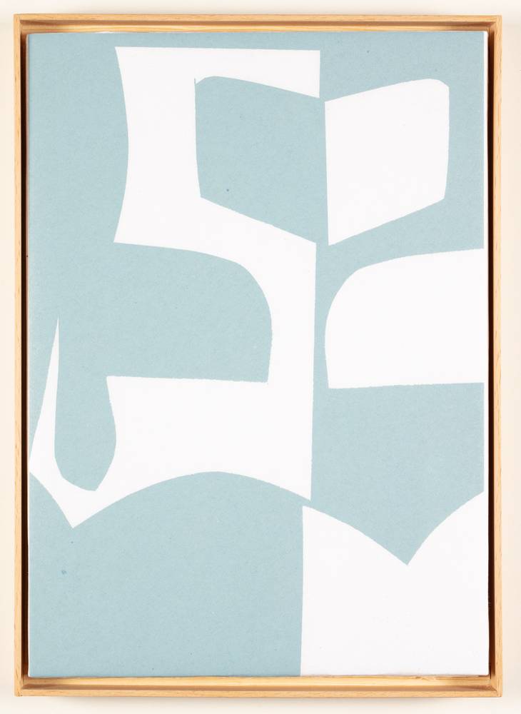 Tina Graf (*1997), KW 16 und KW 24 aus der Serie „xxx/365“, 2021-22, Schablonen-Linoldruck auf Japanpapier, jeweils 30 x 22,5 cm, InvNr 1074 a-g2023 und InvNr 1075 a-g-2023