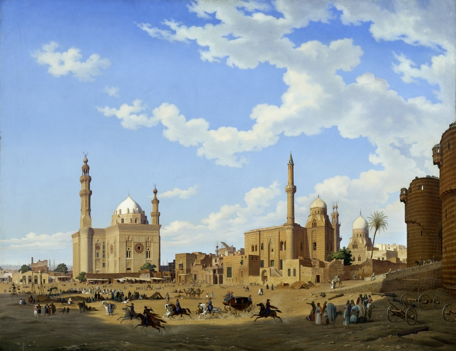 Kairo, Salah El-Din-Platz (früher Roumaliya-Platz) vor der Zitadelle, 1850, Öl auf Leinwand, Inv.-Nr. 41-62