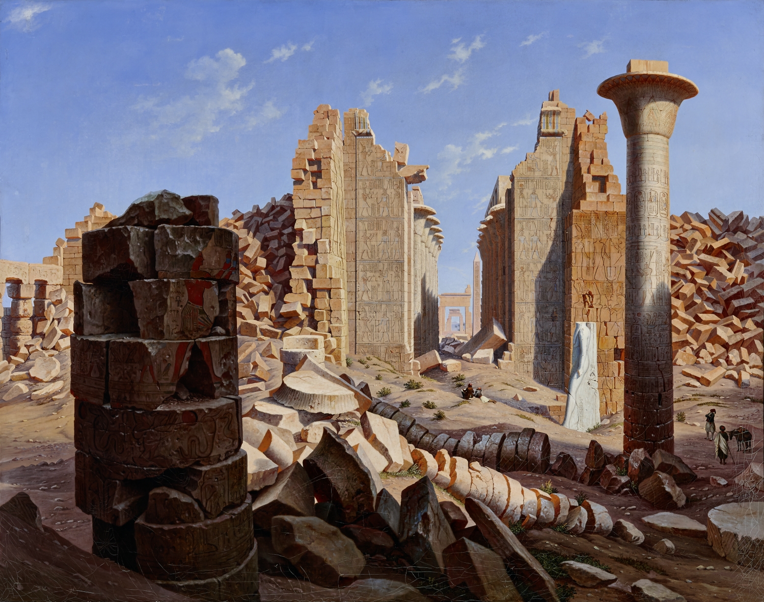 Die Ruinen von Karnak in Theben, Oberägypten, 1868, Öl auf Leinwand, Inv.-Nr. 9071-49