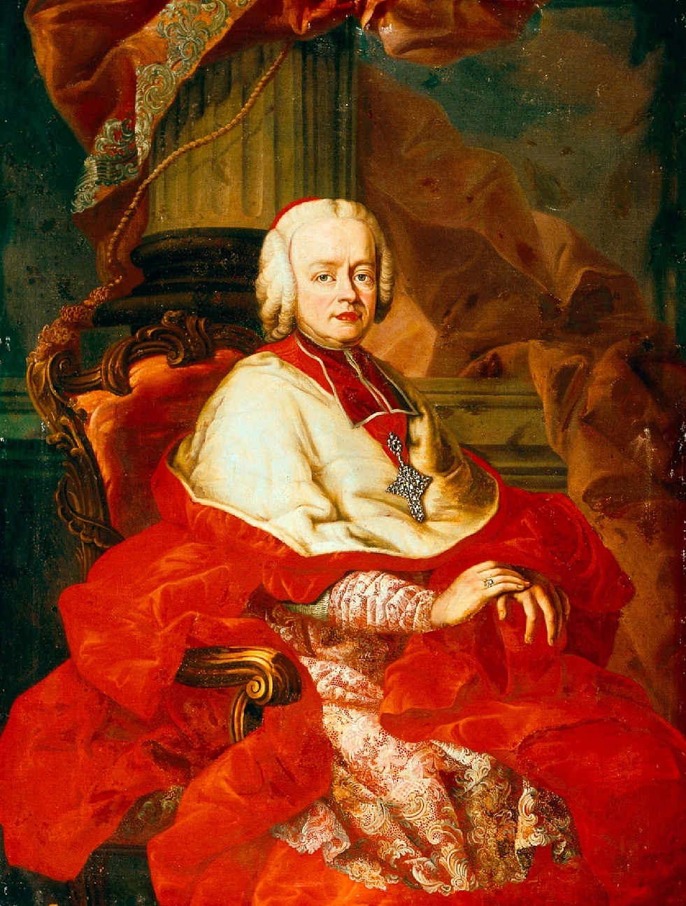 Porträt des Erzbischofs Sigismund von Schrattenbach, Franz Xaver König, 1755, Öl auf Leinwand, Inv.-Nr. 2560-49