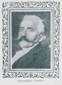 Ehemann Nándor Borostyáni, Redakteur des "Pesti Hírlap" (Pester Journal) Aus: Az 50 éves Pesti Hírlap ubileumi albuma, 1878-1928. Budapest: Légrády 1928, S. 58
