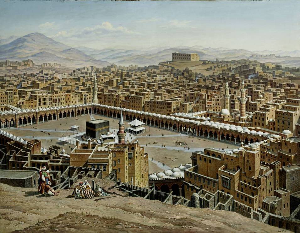 Hubert Sattler (1817–1904), Mekka mit Heiliger Moschee und Kaaba (Saudi-Arabien), 1897, Öl auf Leinwand, © Salzburg Museum