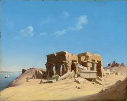 "Die Ruinen des Tempels von Ombos in Oberegypten", 1861, Öl auf Leinwand, Salzburg Museum, Inv.-Nr. 5655-49