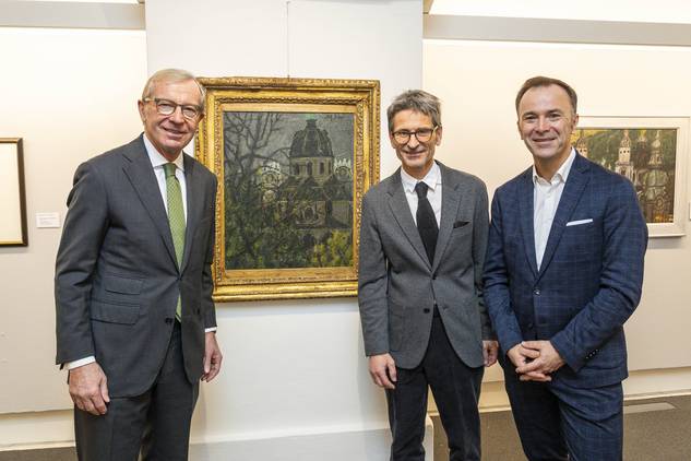 Wilfried Haslauer, Martin Hochleitner und Bernhard Auinger (v.l.n.r.) © Salzburg Museum/Herbert Rohrer